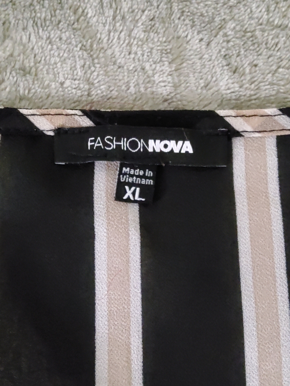 Fashion Nova Women's Sheer Hi Low Striped Drape Cardigan Cover Up Black Size XL - Picture 7 of 9